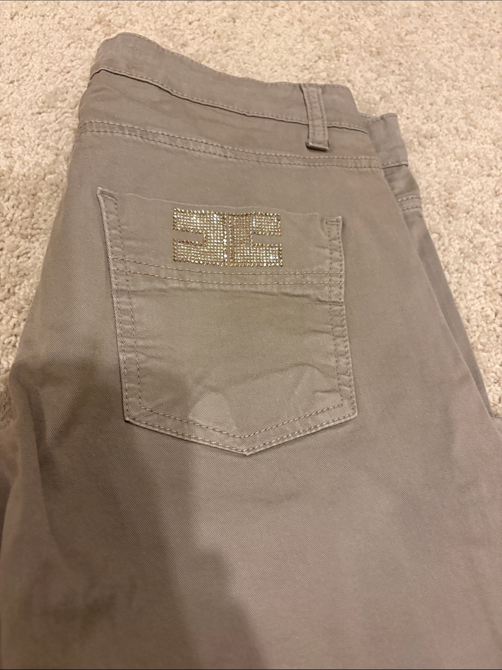 Women’s Taupe Jeans with Embellished Back Pocket